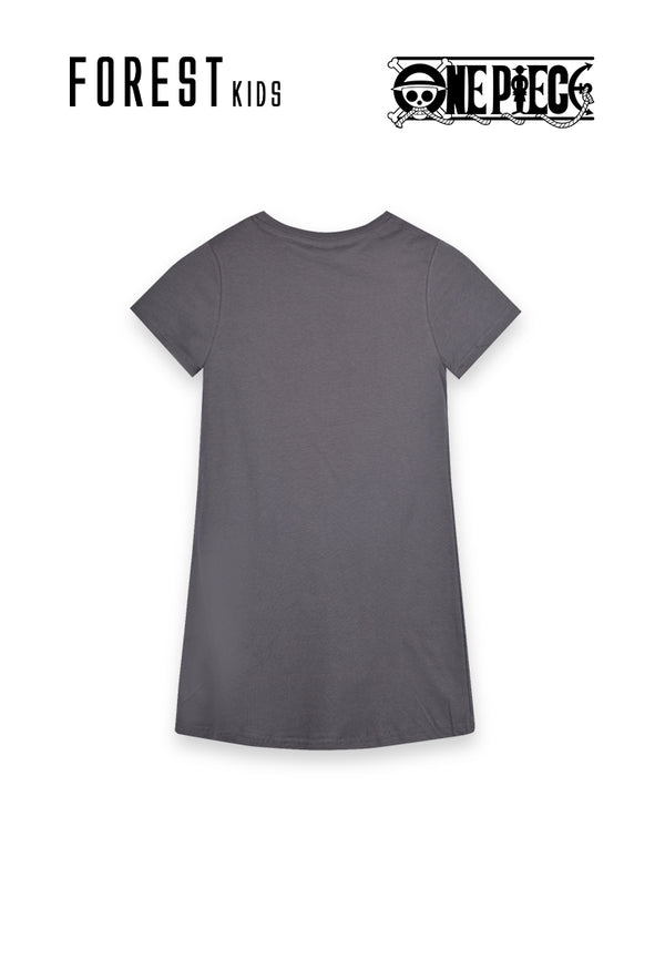 (1 Pc) Forest X One Piece Kids 100% Cotton Sleep Dress Pyjamas Selected Colours - NPJ0038D