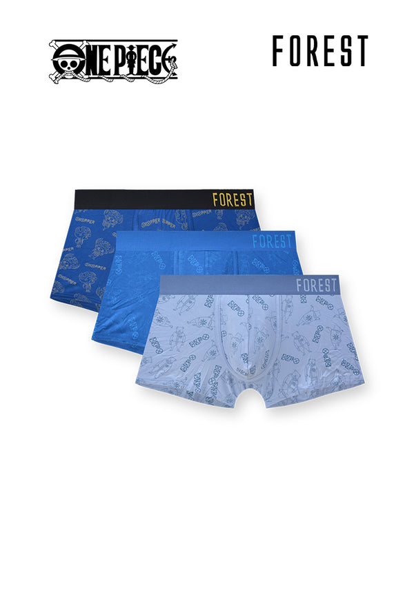 (3 Pcs) Forest X One Piece Mens Micro Modal Spandex Shorty Brief Underwear Assorted Colours - NUD0010SS