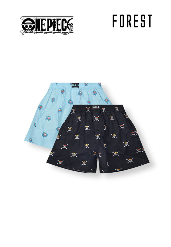 (2 Pcs) Forest X One Piece Mens Woven Cotton Boxer Short Assorted Colours - NPD0018X