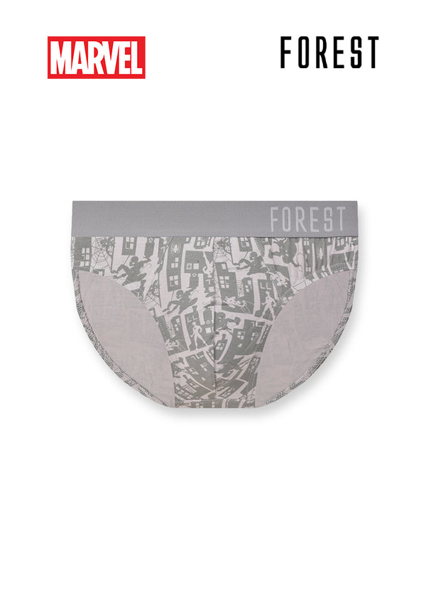 (3 Pcs) Forest X Marvel Mens Bamboo Spandex Mini Brief Underwear Assorted Colours - AUD0005M