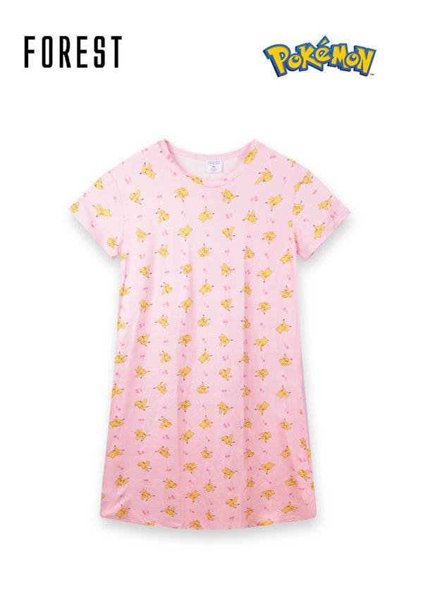(1 Pc) PokÃ©mon Ladies Microfibre Spandex Sleep Dress Pyjamas Selected Colours - PPL1067D