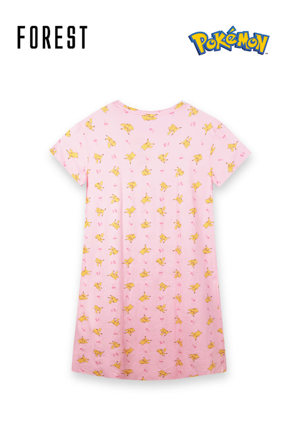 (1 Pc) PokÃ©mon Ladies Microfibre Spandex Sleep Dress Pyjamas Selected Colours - PPL1067D