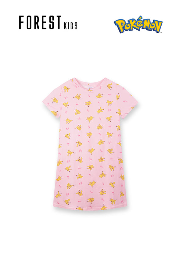 (1 Pc) PokÃ©mon Kids Microfibre Spandex Sleep Dress Pyjamas Selected Colours - PPJ1070D