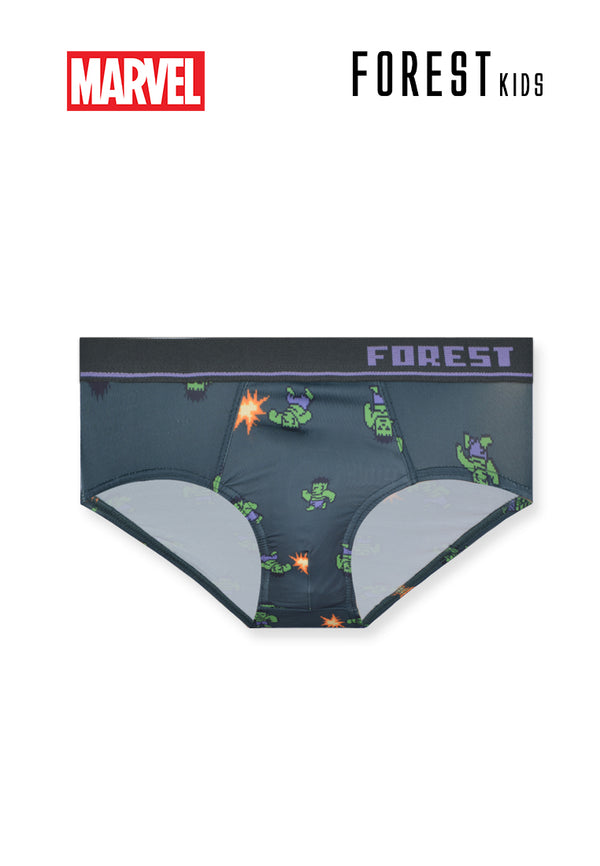(3 Pcs) Forest X Marvel Kids Microfiber Spandex Mini Brief Underwear Assorted Colours - AUJ0007M