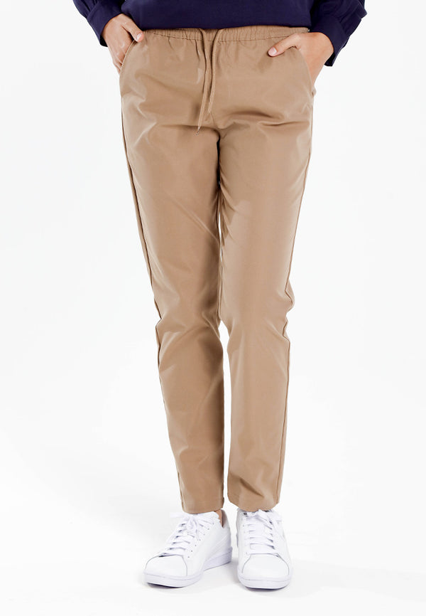 Forest Ladies Plain Elastic Waist Long Pants Women Casual Pants | Seluar Panjang Perempuan - 810503