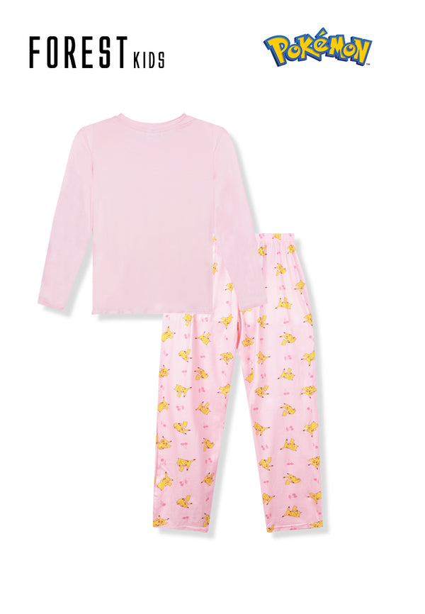 (1 Pc) Pokémon Kids Microfibre Spandex Long Sleeve Long Pants Pyjamas Selected Colours - PPJ1069LL