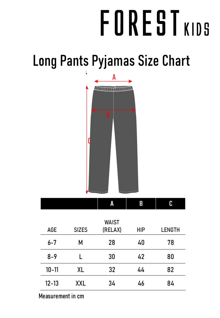 (1 Pc) Pokémon Kids Microfibre Spandex Long Sleeve Long Pants Pyjamas Selected Colours - PPJ1069LL