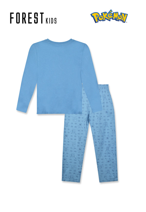 (1 Pc) Pokémon Kids 100% Cotton Long Sleeve Long Pants Pyjamas Selected Colours - PPJ1047LL