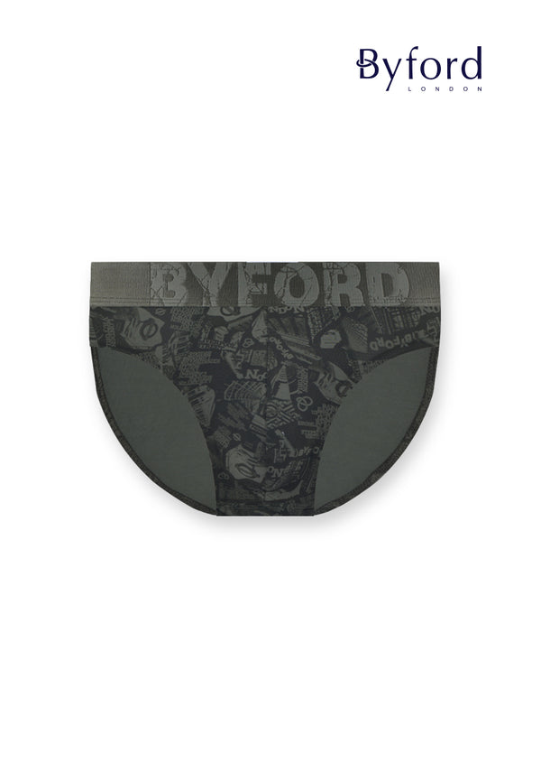(3 Pcs) Byford Mens Nylon Microfibre Spandex Mini Brief Underwear Assorted Colours - BUB758M