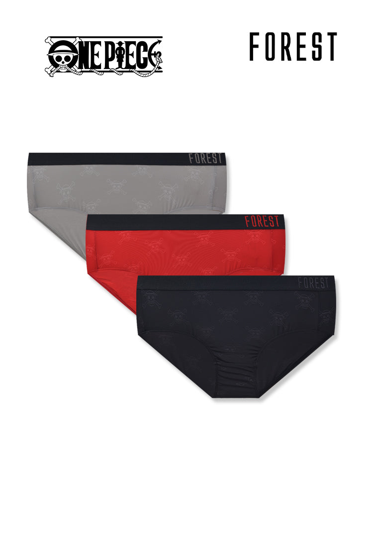 (3 Pcs) Forest X One Piece Ladies Microfiber Spandex Midi Brief Underwear Assorted Colours - NLD0017D