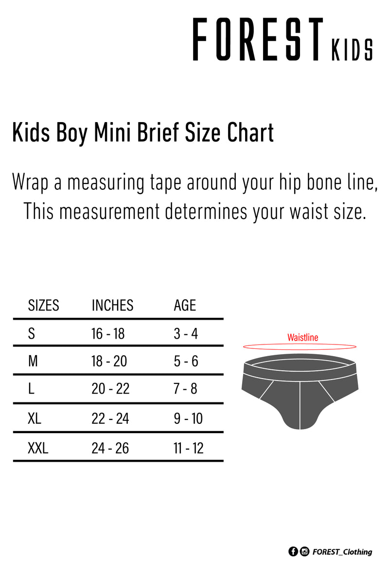 (3 Pcs) Pokémon Kids 100% Cotton Mini Brief Underwear Assorted Colours - PUJ1052M