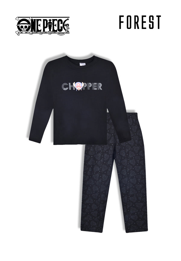 (1 Pc) Forest X One Piece Kids 100% Cotton Long Sleeve Long Pants Pyjamas Selected Colours - NPJ0035LL