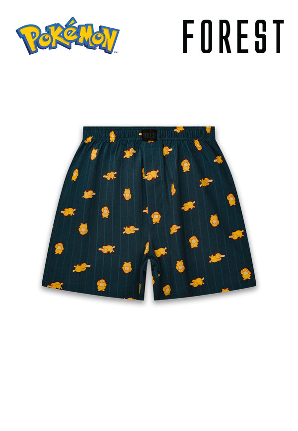 Forest Seluar Dalam Lelaki | (2 Pcs) Pokémon Mens 100% Cotton Boxer Short Underwear Assorted Colours - PUD1001X