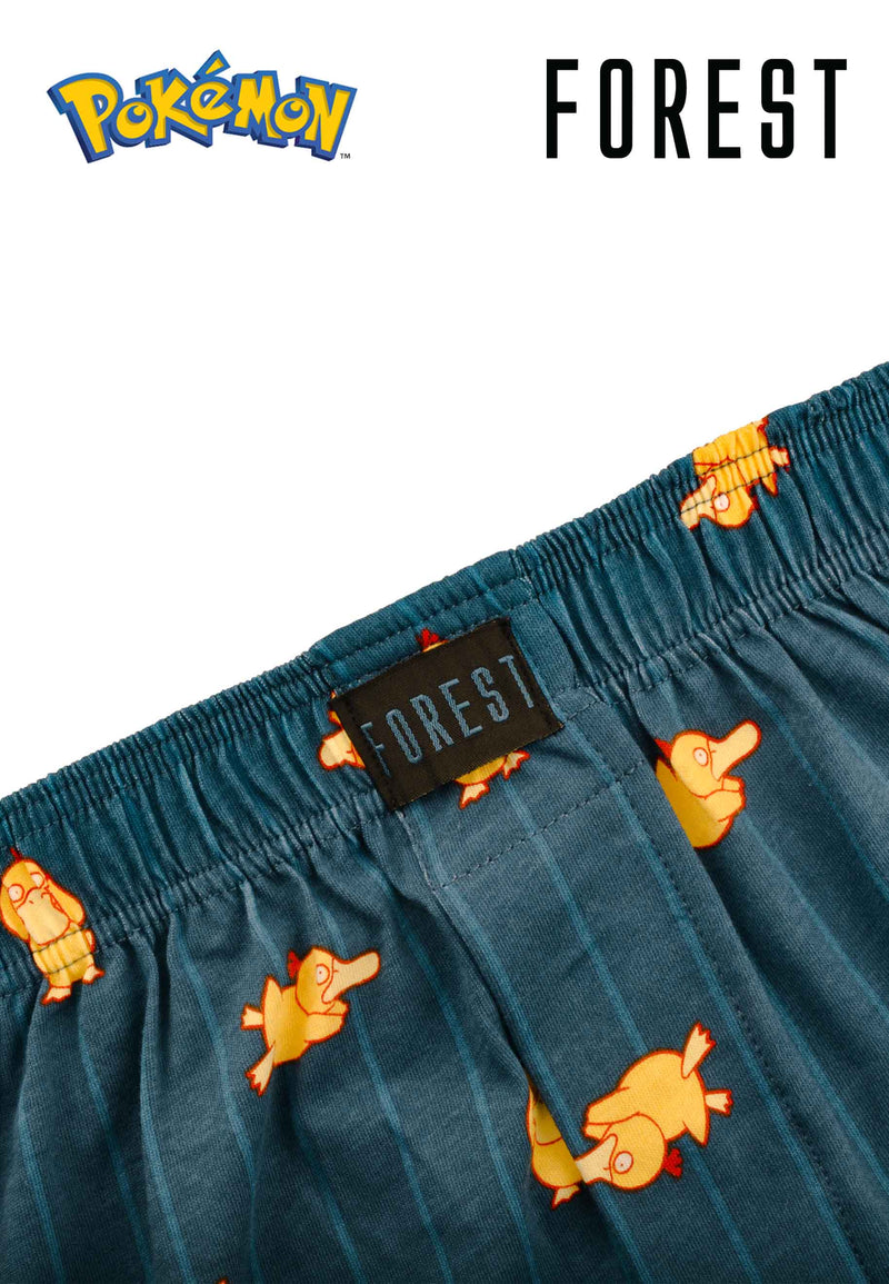Forest Seluar Dalam Lelaki | (2 Pcs) Pokémon Mens 100% Cotton Boxer Short Underwear Assorted Colours - PUD1001X