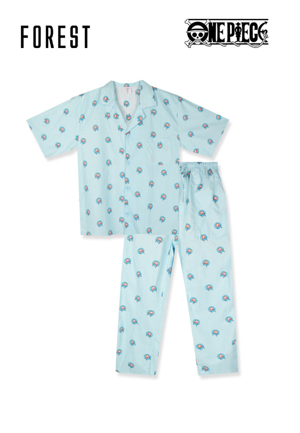 Forest Baju Tidur | (1 Pc) Forest X One Piece Unisex Woven Cotton Short Sleeve Long Pants Pyjamas Selected Colours - NPU0020SL
