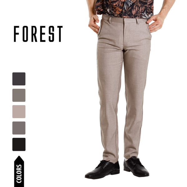 Alain Delon Seluar Slack Lelaki | Alain Delon Rayon Mixed Slim Fit Printed Flat Front - 11024001