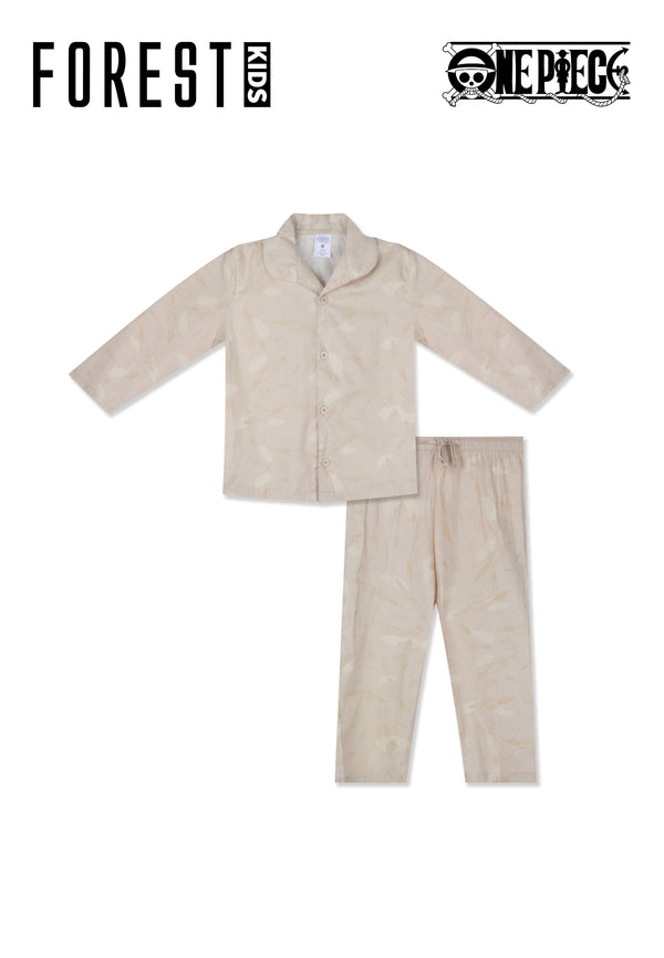 Farest Baju Tidur Kanak-kanak | (1 Pc) Forest X One Piece Kids Woven Cotton Long Sleeve Long Pants Pyjamas - NPJ0022LL