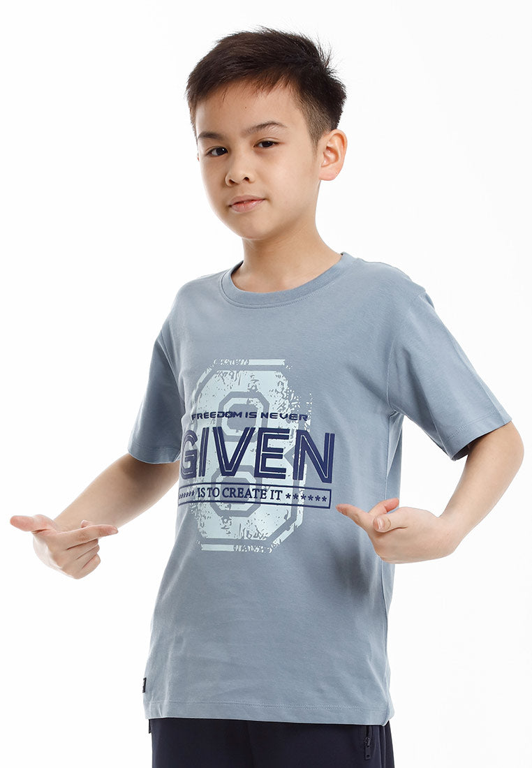 Forest Baju T Shirt Budak Lelaki | Forest Kids Regular Fit Graphic Tee Crew Neck Short Sleeve T Shirt Kids - FK20328