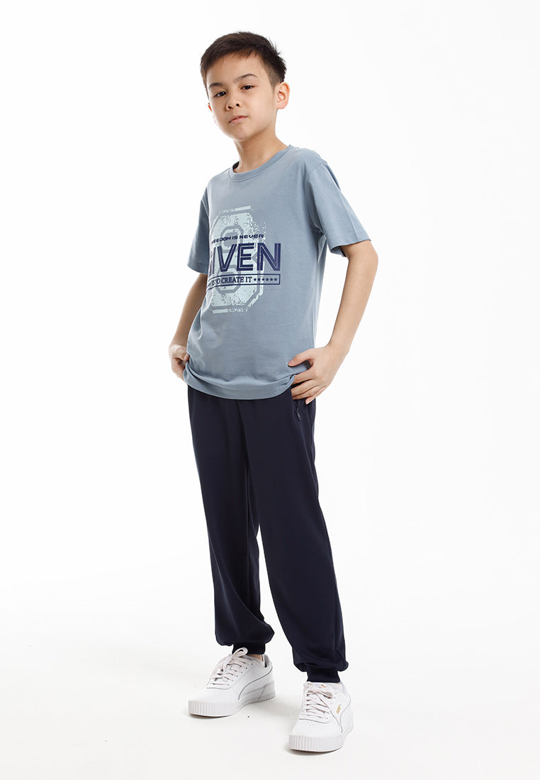 Forest Baju T Shirt Budak Lelaki | Forest Kids Regular Fit Graphic Tee Crew Neck Short Sleeve T Shirt Kids - FK20328