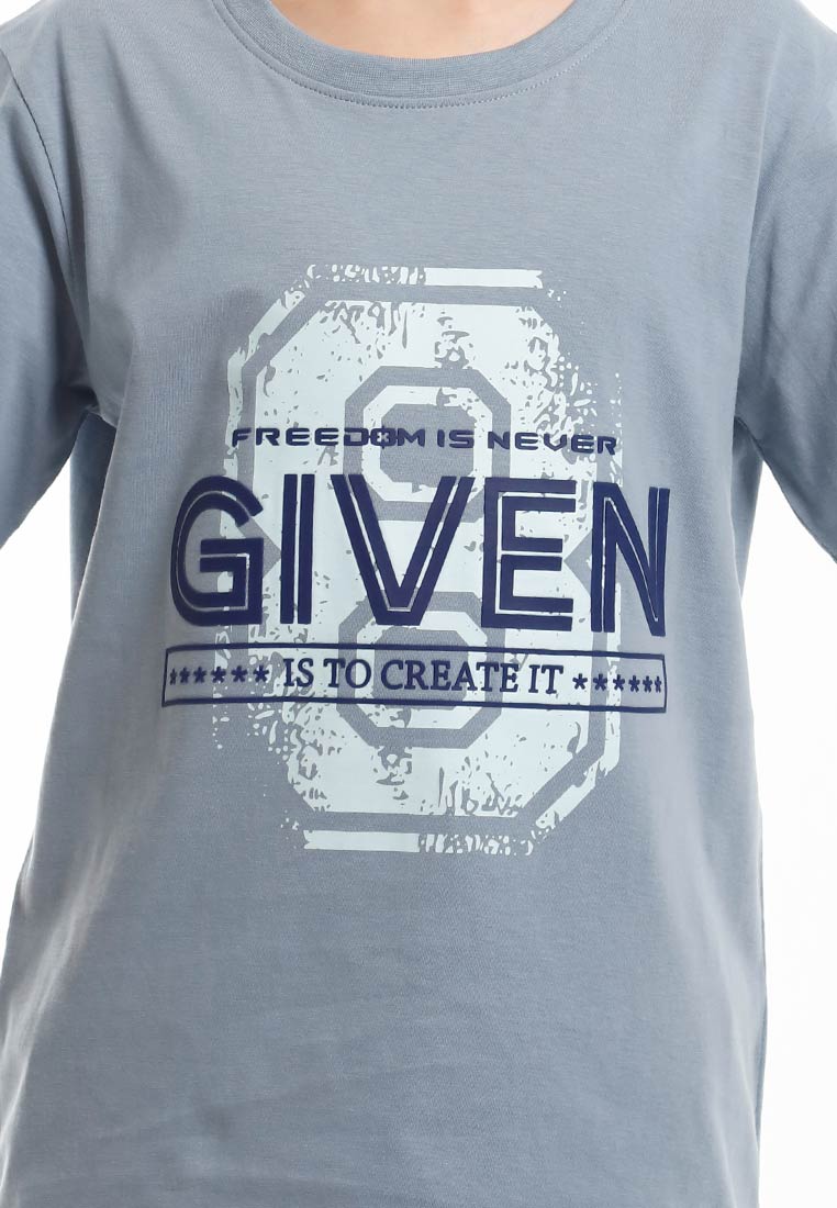 Forest Baju T Shirt Budak Lelaki | Forest Kids Regular Fit Graphic Tee Crew Neck Short Sleeve T Shirt Kids - FK20328