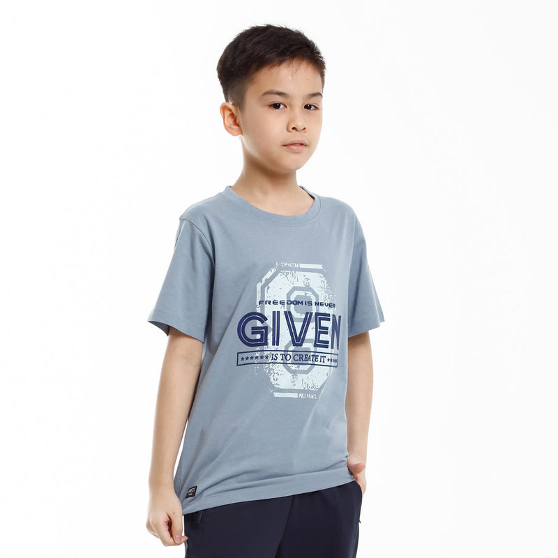 Forest Baju T Shirt Budak Lelaki | Forest Kids Regular Fit Graphic Tee Crew Neck Short Sleeve T Shirt Kids - FK20328