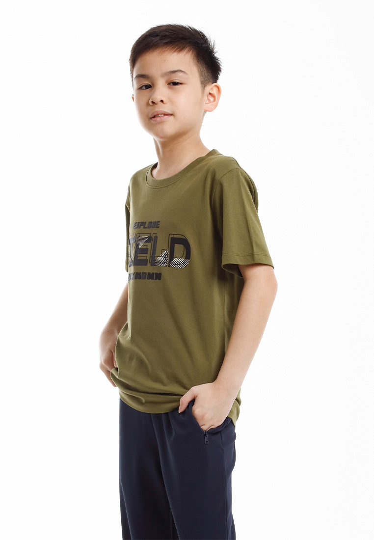 Forest Baju T Shirt Budak Lelaki | Forest Kids Regular Fit GraphicCrew Neck Short Sleeve T Shirt Kids - FK20329