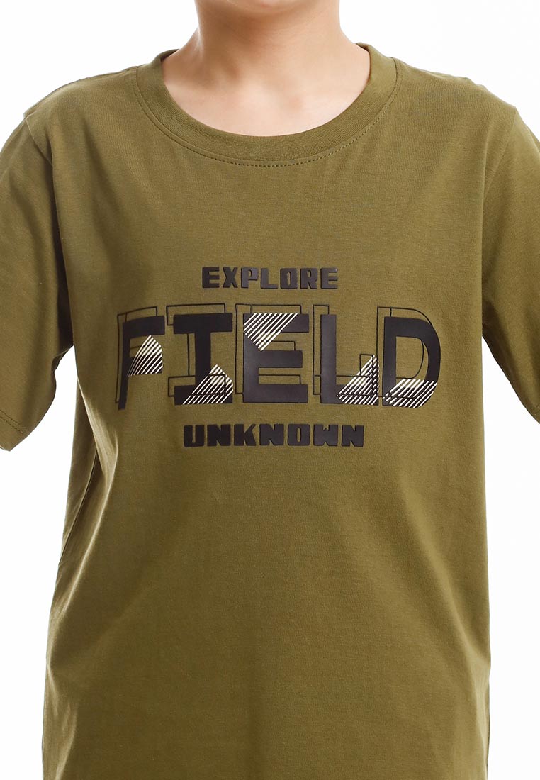 Forest Baju T Shirt Budak Lelaki | Forest Kids Regular Fit GraphicCrew Neck Short Sleeve T Shirt Kids - FK20329