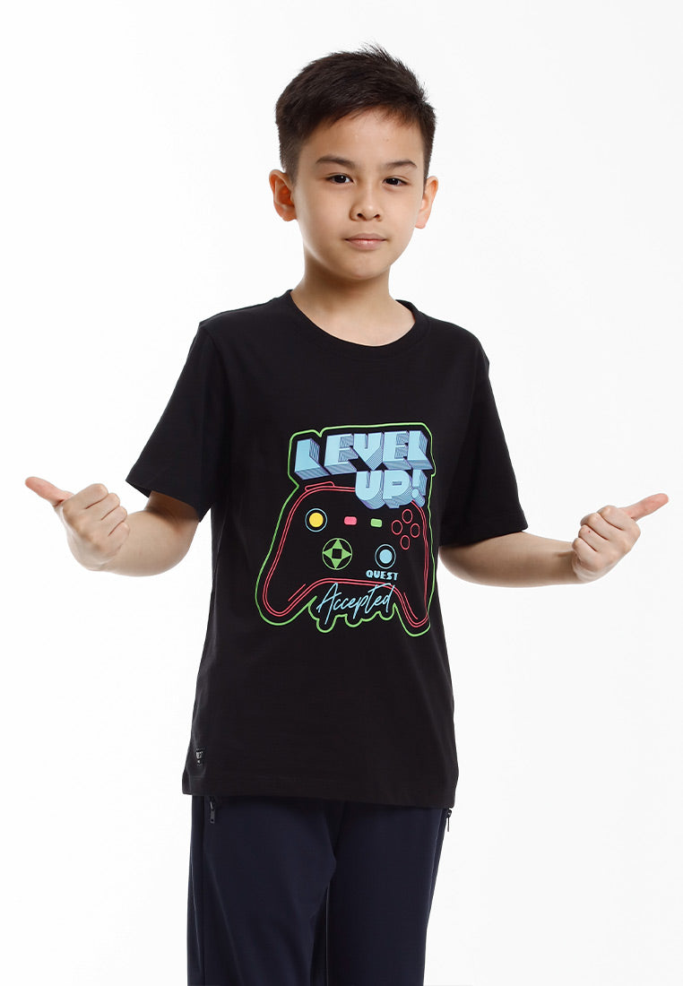 Forest Baju T Shirt Budak Lelaki | Forest Kids Regular Fit Graphic Crew Neck Short Sleeve T Shirt Kids - FK20333