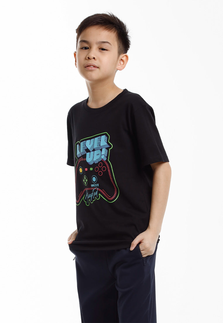 Forest Baju T Shirt Budak Lelaki | Forest Kids Regular Fit Graphic Crew Neck Short Sleeve T Shirt Kids - FK20333