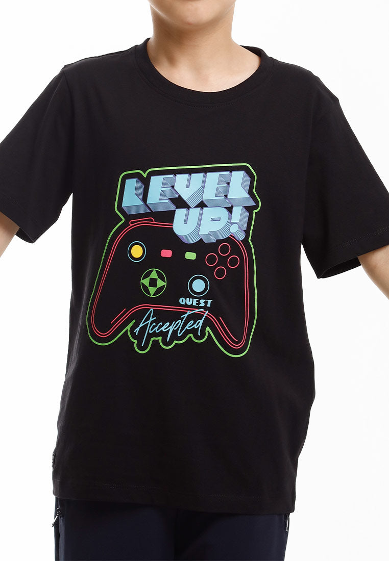 Forest Baju T Shirt Budak Lelaki | Forest Kids Regular Fit Graphic Crew Neck Short Sleeve T Shirt Kids - FK20333