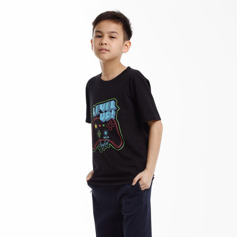 Forest Baju T Shirt Budak Lelaki | Forest Kids Regular Fit Graphic Crew Neck Short Sleeve T Shirt Kids - FK20333
