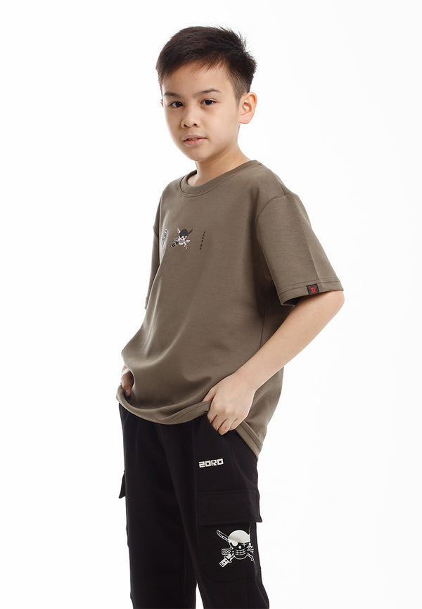 Forest Baju T Shirt Budak Lelaki | Forest x Onepiece Premium Cotton Oversized Kids Tee - FOK20009