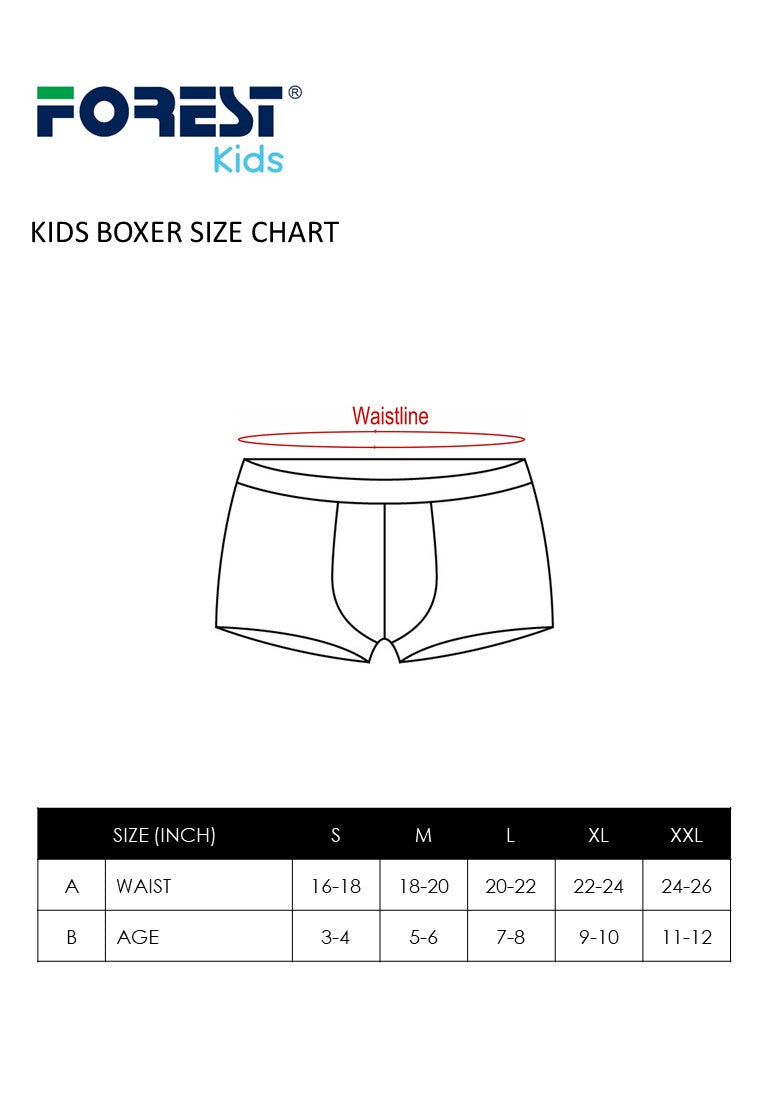 Forest Seluar Dalam Budak | (2 Pcs) Forest X One Piece Kids Microfiber Spandex Shorty Brief Underwear- NUJ0007S