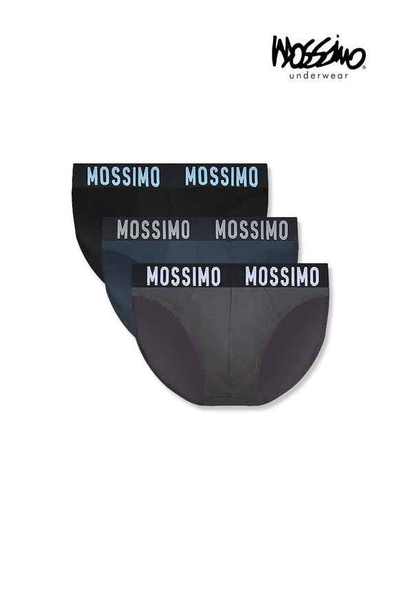 Forest Seluar Dalam Lelaki | (3 Pcs) Mossimo Mens Bamboo Spandex Mini Brief Underwear-MUD0072M