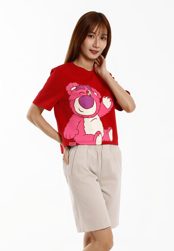 Forest Baju Perempuan/Budak | Forest x Disney Lotso Heavy Weight Short Sleeve Ladies/Girls Crop Top - FW820120/FWK820120