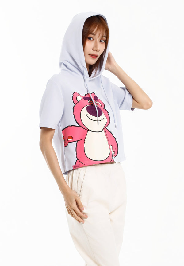 Forest Baju Perempuan/Budak | Forest x Disney Lotso Short Sleeve Ladies Hoodie/Kids Crop Top Tee - FW820124/FWK820124