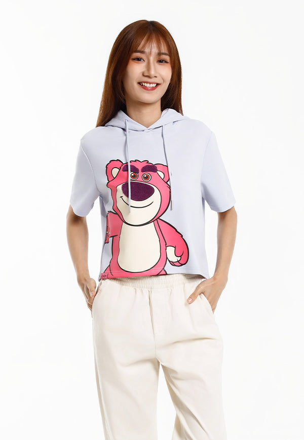 Forest Baju Perempuan/Budak | Forest x Disney Lotso Short Sleeve Ladies Hoodie/Kids Crop Top Tee - FW820124/FWK820124