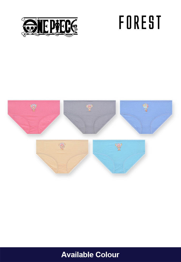 Forest Seluar Dalam Budak | (5 Pcs) Forest X One Piece Girls Cotton Mini Brief Underwear-NLJ0036M