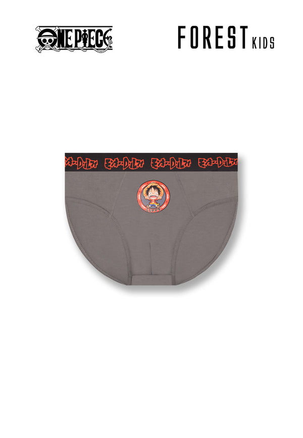 Forest Seluar Dalam Budak | (3 Pcs) Forest X One Piece Kids Cotton Spandex Mini Brief Underwear-NUJ0037M