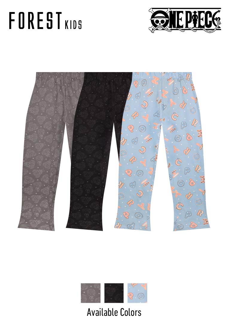 Forest Seluar Panjang Budak | (1 Pc) Forest X One Piece Kids 100% Cotton Long Pants Pyjamas-NPJ0036L