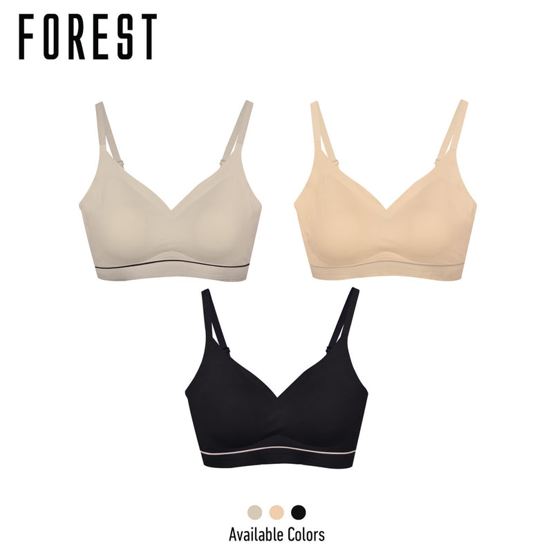 (1Pc) Forest Ladies Nylon Spandex Seamless Bra Selected Colours- FBD0053L