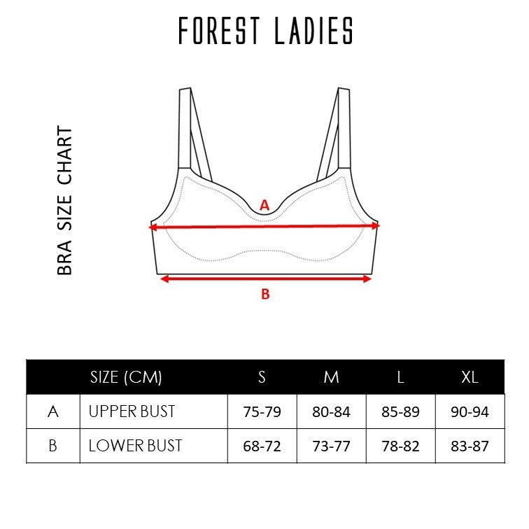 (1Pc) Forest Ladies Nylon Spandex Seamless Bra Selected Colours- FBD0102L