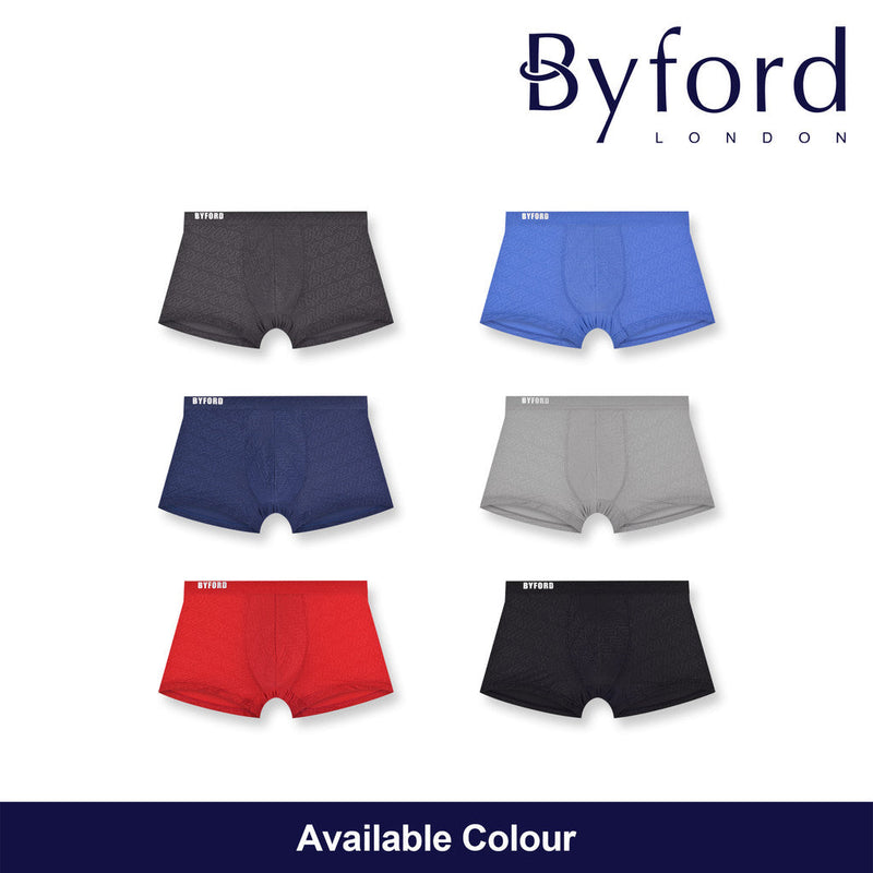 (2 Pcs) Byford Mens Microfiber Spandex Shorty Brief Underwear Assorted Colours - BUB747S