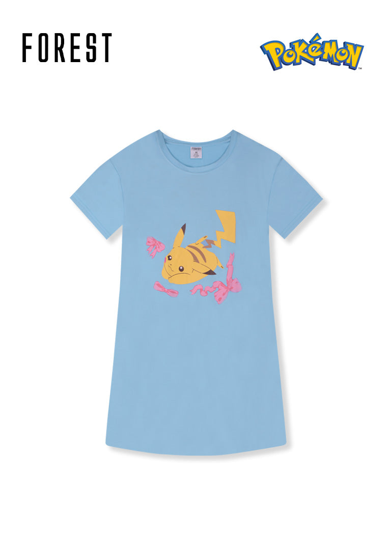 (1 Pc) Pokémon Ladies Microfibre Spandex Sleep Dress Pyjamas Selected Colours - PPL1068D