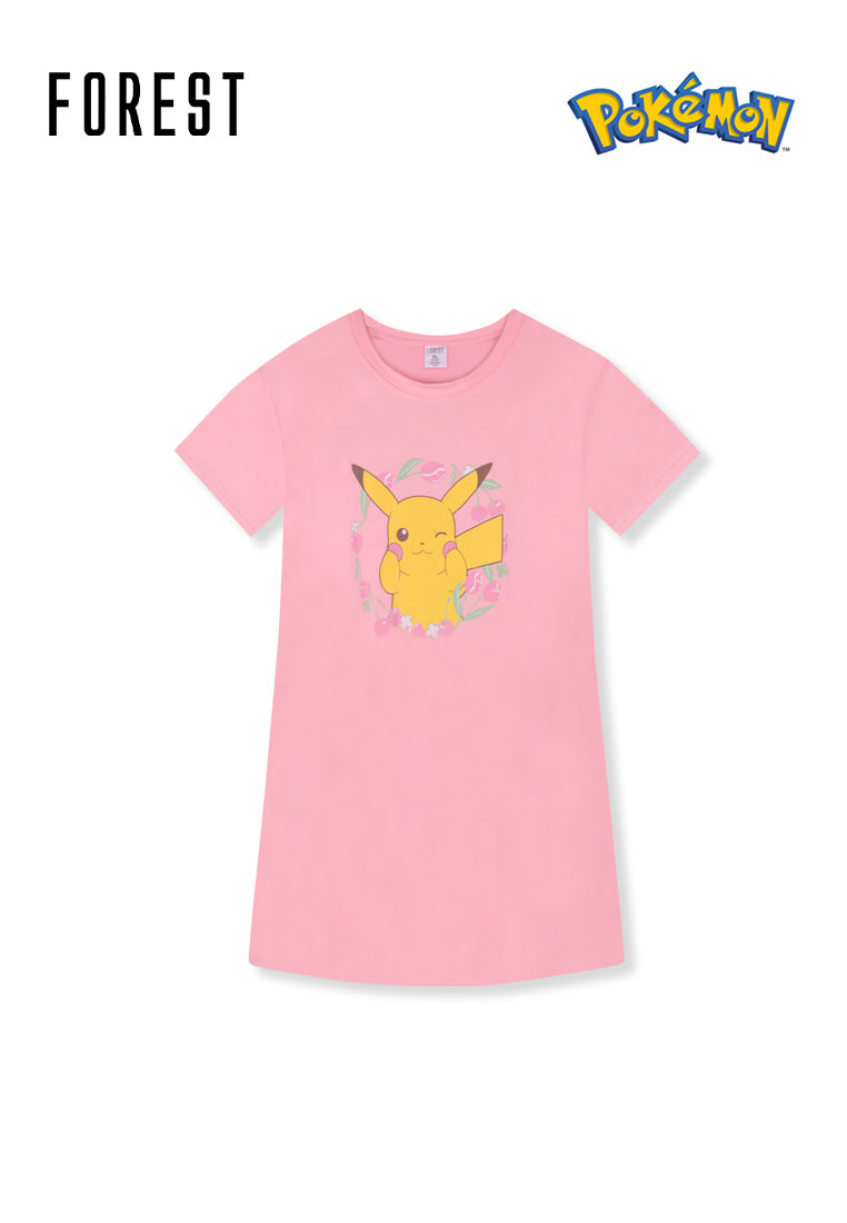 (1 Pc) Pokémon Ladies Microfibre Spandex Sleep Dress Pyjamas Selected Colours - PPL1068D