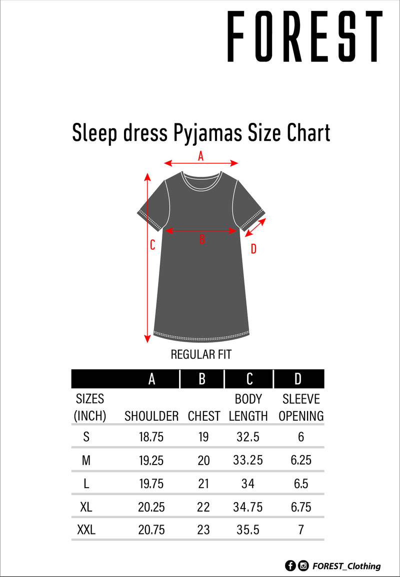 (1 Pc) Pokémon Ladies Microfibre Spandex Sleep Dress Pyjamas Selected Colours - PPL1068D