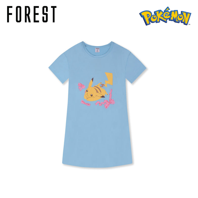 (1 Pc) Pokémon Ladies Microfibre Spandex Sleep Dress Pyjamas Selected Colours - PPL1068D