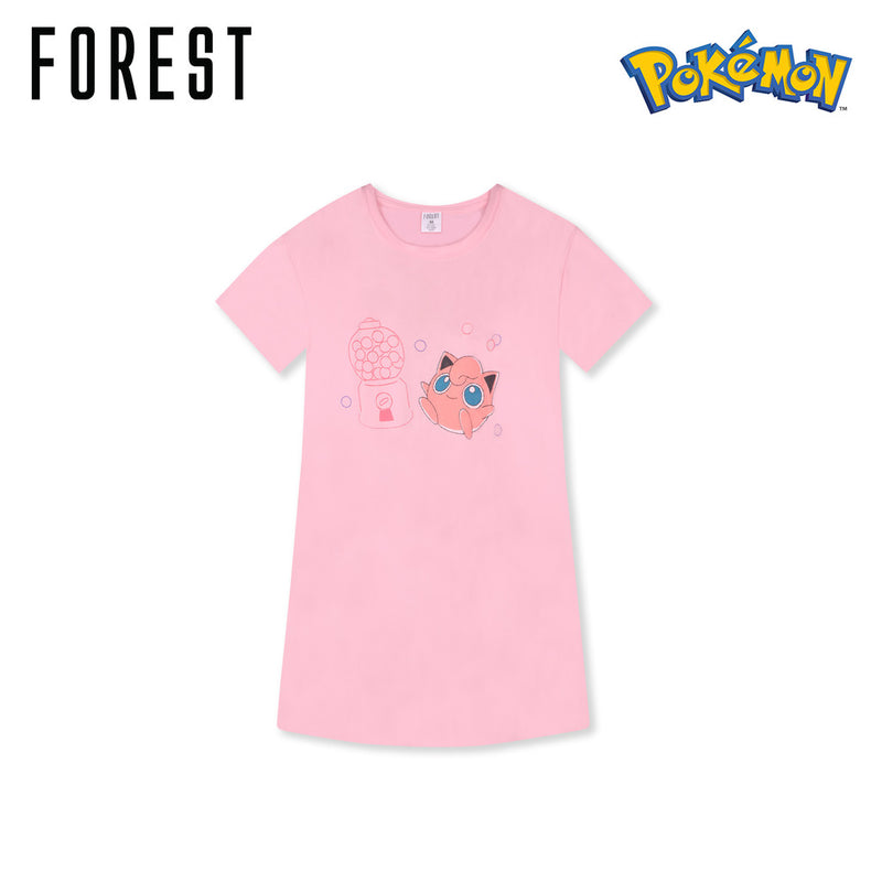 (1 Pc) Pokémon Ladies Microfibre Spandex Sleep Dress Pyjamas Selected Colours - PPL1068D