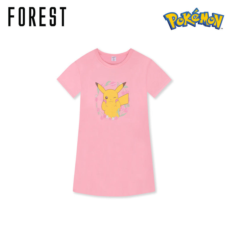 (1 Pc) Pokémon Ladies Microfibre Spandex Sleep Dress Pyjamas Selected Colours - PPL1068D