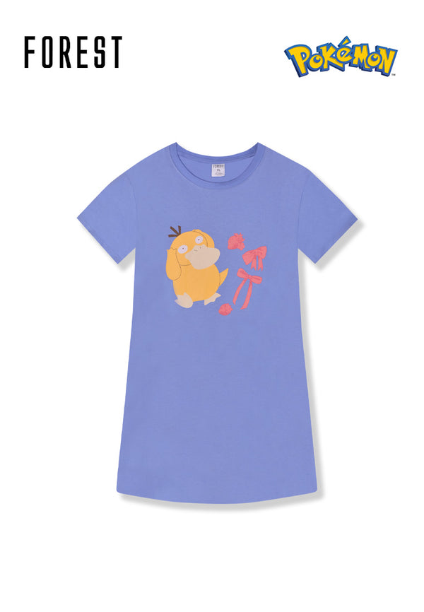 (1 Pc) Pokémon Ladies 100% Cotton Sleep Dress Pyjamas Selected Colours - PPL1046D